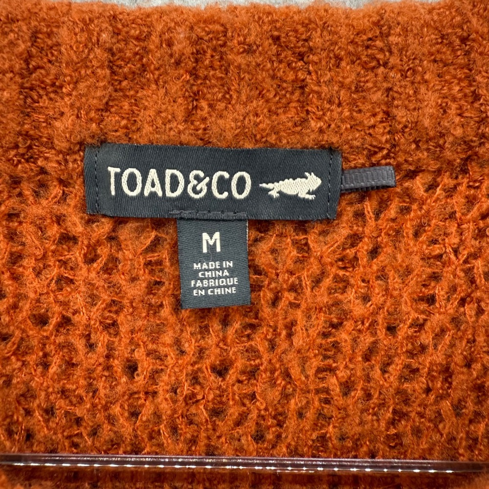 Toad&Co Cozy Crewneck Sweater in Burnt Orange - Picture 3 of 7
